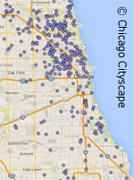 map of solar projects in Chicago