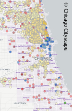 map of teardowns in Chicago